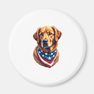All American Golden Retriever Vintage T-Shirt Magnet
