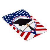 All American Grad - Red White & Blue on Stars Magnet (Rechte Seite)