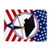 All American Grad - Red White & Blue on Stars Magnet (Horizontal)