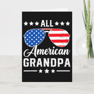 All American Grandpa 4. Juli Patriotische Usa Matt Karte