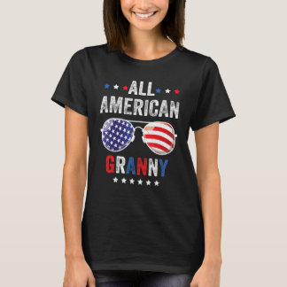 All American Granny USA Flag 4th of July Sunglasse T-Shirt