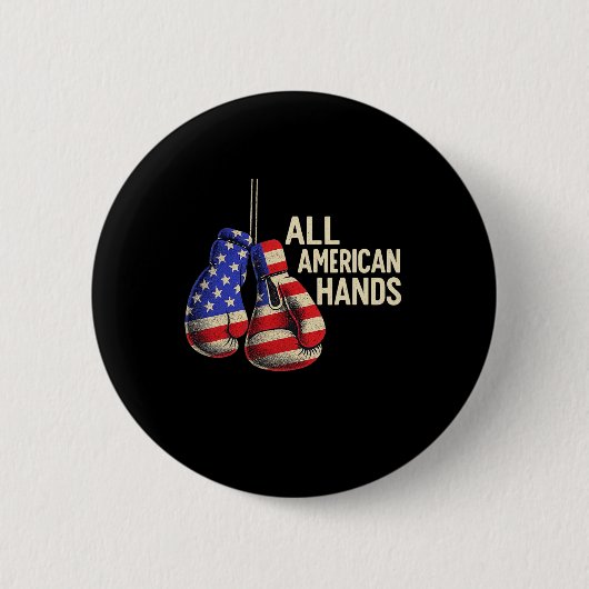 All American Hands Boxhandschuhe – Patriotisches U Button (Vorderseite)