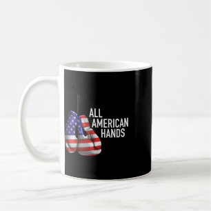 All American Hands Boxhandschuhe – Patriotisches U Kaffeetasse