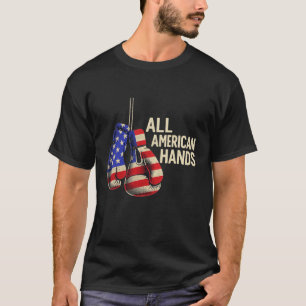 All American Hands Boxhandschuhe – Patriotisches U T-Shirt