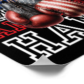 All American Hands Usa Flag Boxhandschuh Tee  Poster (Ecke)