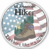 All American Hiker Aufkleber (Vorderseite)