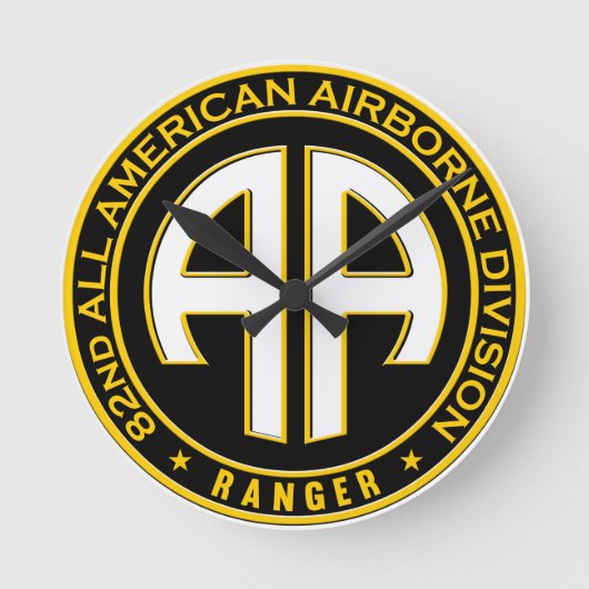 All American Im Flugzeug Ranger Lässig Patch Runde Wanduhr (Vorderseite)