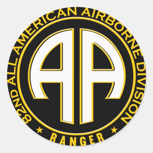 All American Im Flugzeug Ranger Lässig Patch Runder Aufkleber (Vorderseite)