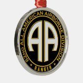 All American Im Flugzeug Ranger Lässig Patch Silbernes Ornament (Rechts)