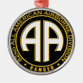 All American Im Flugzeug Ranger Lässig Patch Silbernes Ornament (Vorne)