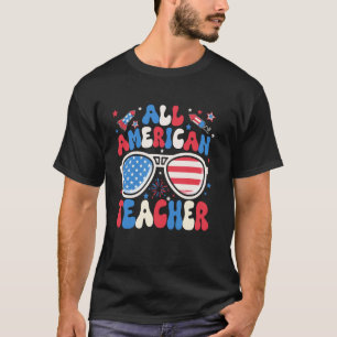 All American Lehrer Sonnenbrille 4. Juli Familie T-Shirt