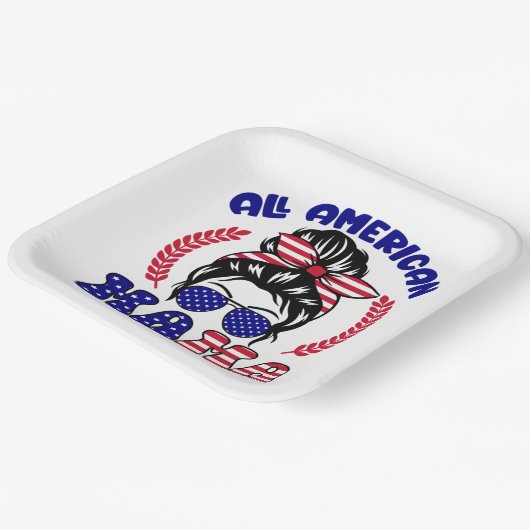 All American Mama Pappteller (Gewinkelt)