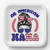 All American Mama Pappteller (Vorderseite)