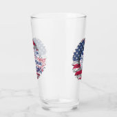 All American Mama Red White Blue Flag USA Patriot Glas (Rechts)
