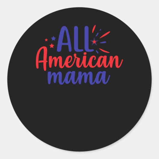All American Mama Runder Aufkleber (Vorderseite)