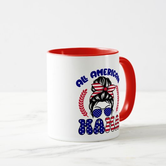 All American Mama Tasse (VorderseiteRechts)