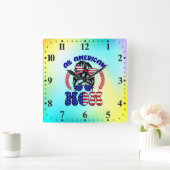 All American Mom-32169 Quadratische Wanduhr (Zuhause)