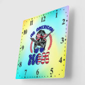 All American Mom-32169 Quadratische Wanduhr (Winkel)