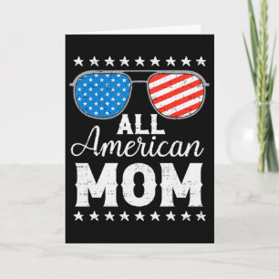 All American Mom 4. Juli Patriotische USA-Familie  Karte