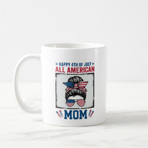 All American Mom 4. Juli Vintage-Shirt-Design_ Kaffeetasse