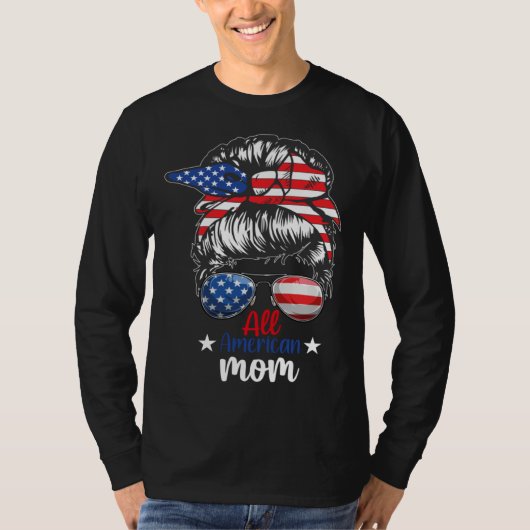 All American Mom 4th of July Party T-Shirt (Vorderseite)