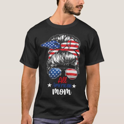 All American Mom 4th of July Party T-Shirt (Vorderseite)
