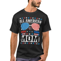 All American Mom  Patriotisches USA-Mama-T-Shirt