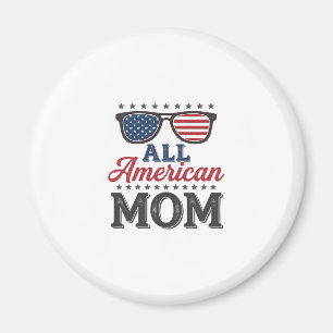 All American Mom Vintage Patriotisches Shirt Desig Magnet