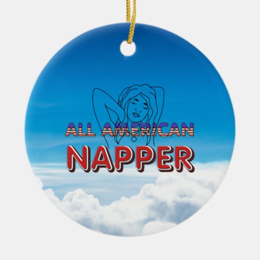All American Napper Keramik Ornament (Vorne)
