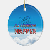 All American Napper Keramik Ornament (Links)