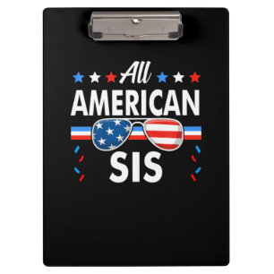 All American Niche Sis of July Family Matching Klemmbrett