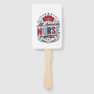 All American Nurse Vintage Patriotisches Shirt Des Fächer