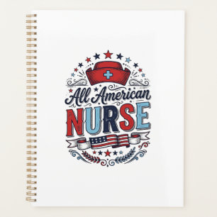 All American Nurse Vintage Patriotisches Shirt Des Planer