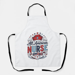 All American Nurse Vintage Patriotisches Shirt Des Schürze