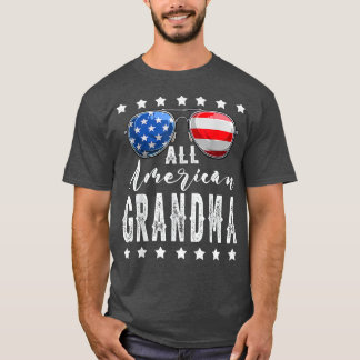 All American Oma 4. Juli Sonnenbrillen Familie T-Shirt