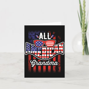 All American Oma USA-Flagge Vintage Lustig Bequem Karte