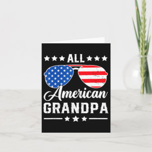 All American Opa 4. Juli Patriotische USA Matte Karte