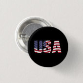 "All American" Patriotic USA Logo Button (Vorne & Hinten)