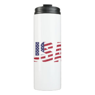 "All American" Patriotic USA Logo Thermosbecher