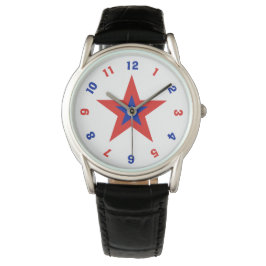 All-American Red and Blue Star Armbanduhr