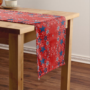 All American Red Bandana Table Runner Großer Tischläufer