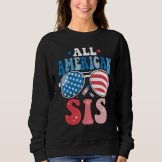 All American Sis Sunglasses 4th of July Family Mat Sweatshirt