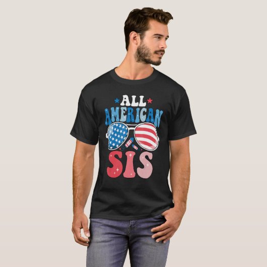 All American Sis Sunglasses 4th of July Family Mat T-Shirt (Vorne ganz)