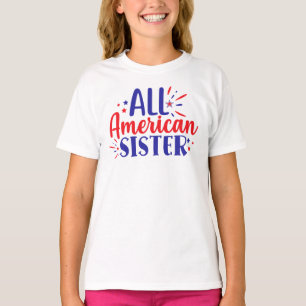 All American Sister 4. Juli T - Shirt für Kinder
