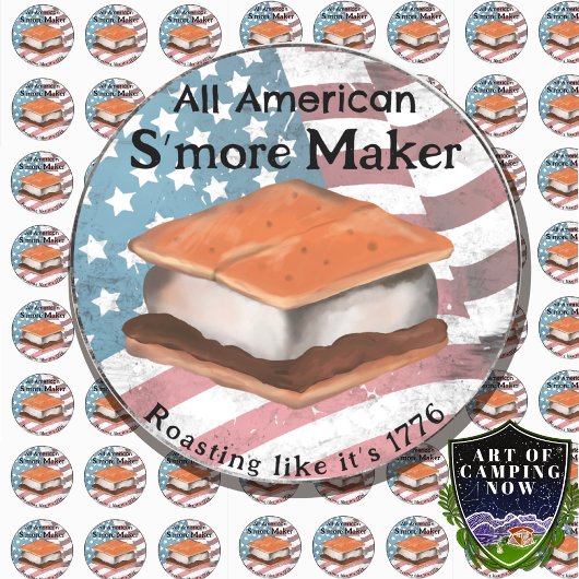 All American S'more Maker Runder Aufkleber
