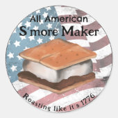 All American S'more Maker Runder Aufkleber (Vorderseite)
