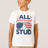 All American Stud, 4. Juli Tshirt für Kinder (Vorderseite)