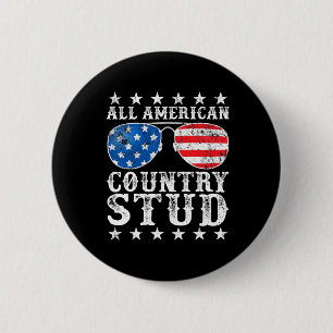 All American Stud Boy Country 4. Juli USA-Flagge Button
