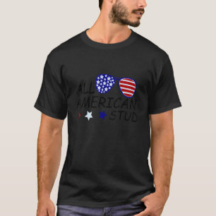 All American Stud Patriotic 4. Juli Memorial D T-Shirt