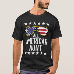 All American Tante 4. Juli Memorial Day Passend T-Shirt